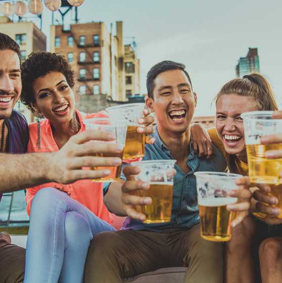 people drinking beer